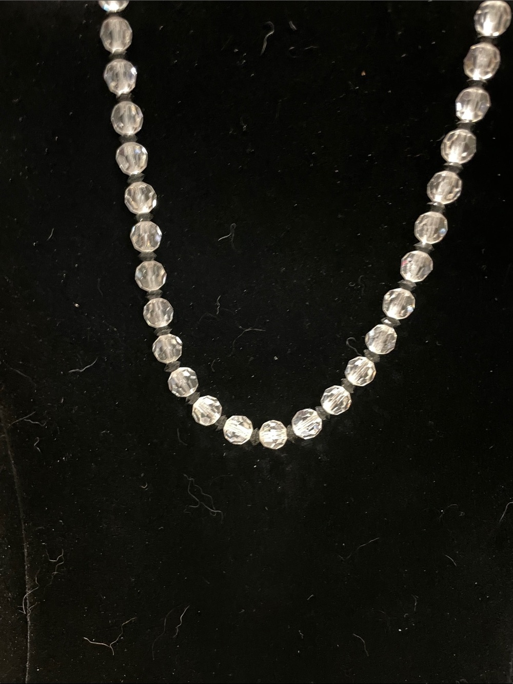 Clear Crystal Bead Necklace.  M’s